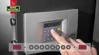 Changing the admin code - Burg-Wachter PointSafe Version E Lock