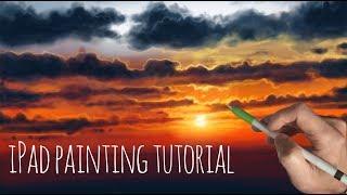 HOW TO PAINT SKIES 3: Sunset - Apple Pencil and iPad Pro painting tutorial