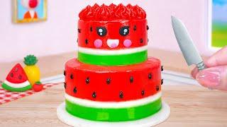 So Tasty Watermelon Cake  How To Make Cute Miniature Watermelon Fruit Cake  Mini Cakes Recipe