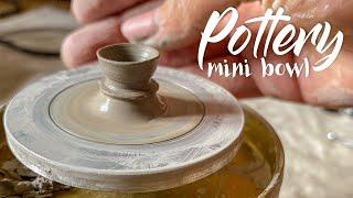 Mini pottery wheel | Satisfying video of miniature pottery | Making mini clay bowl | ろくろでお椀を作る