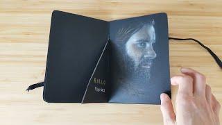 The Sketchbook Project - Vol. 17 Flip Through - Pastel portraits on black paper by Saskie