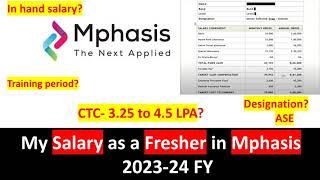 Mphasis Fresher Salary Insights | In hand salary vs CTC | #freshers #mphasis #salary #corporate