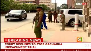 DP Gachagua arrives at senate ahead of his impeachment trial