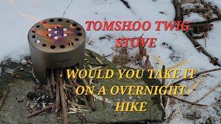 TOMSHOO WOOD Burning Camp STOVE   - Would You Use This  On A Thru Hike????