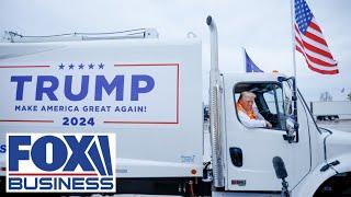 Trump arrives in garbage truck after Biden's insulting comment to supporters