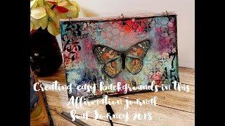 Mixed media affirmation journal for Soul journey 2018