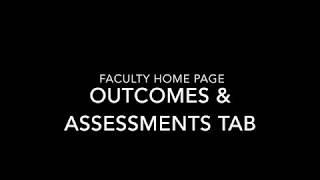 Faculty Role - Faculty Outcomes Assessment Tab