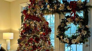 Christmas 2024 Decorate with Me | Designer Tree Tips | Ribbon Tips Only Seen at Happy Haute Home