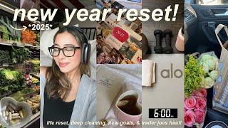 LIFE RESET FOR 2025! productive days, trader joe's haul, deep cleaning, & setting new goals!