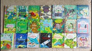 Usborne Peek Inside Series: Inside a Plane, Inside Bug Homes, Zoo, Fairytales, Farm, Space, Mermaid