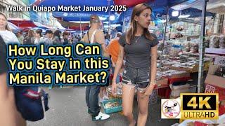 HOW LONG CAN YOU LAST in a MANILA MARKET? Walk in QUIAPO Manila 2025 Philippines