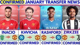 THE LATEST CONFIRMED TRANSFER NEWS AND RUMOURS TRANSFERS 2025|KHVICHA, RASHFORD,ZIRKZEE, GONCALO