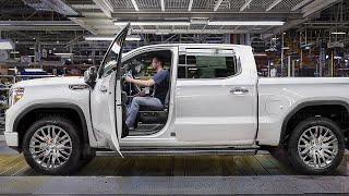 Wie sie den neuen riesigen und luxuriösen GMC Sierra in den USA produzieren