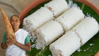 Traditional Style Kappa Puttu - Tapioca Puttu | Southindian Breakfast Tapioca Puttu