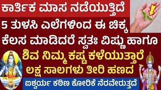 ಕಾರ್ತಿಕ ಮಾಸದಲ್ಲಿ ತುಳಸಿ ಎಲೆಗಳಿಂದ ಹೀಗೆ ಮಾಡಿದರೆ ಐಶ್ವರ್ಯ ಶಿವಾನುಗ್ರಹ ಖಚಿತ Karthika masa pooja vidana