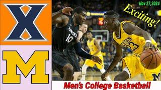 Michigan vs Xavier Men’s Basketball Full Game Highlights | Nov 27,2024 Beach Division - Championship