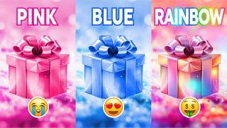 Choose Your Gift...! Pink, Blue & Rainbow  How Lucky Are You?  The Quiz Time