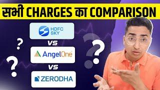 Comparing Hdfc Sky Charges with Zerodha & Angelone Brokerage Charges