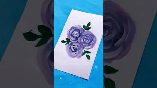 Purple Rose painting tutorial  #rosepainting #floralartist #floraldoodle #flowerart #purple