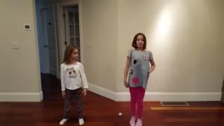 Dasha and Mila performing Yo-yo- Leo and Calipsio