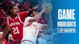 Indiana at Nebraska | Highlights | Big Ten Men's Basketball | 12/13/2024