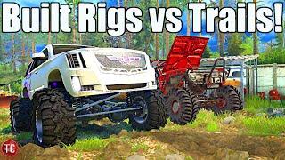 NEW BUILT RIGS HIT THE TRAILS!! SpinTires MudRunner Multiplayer Mods