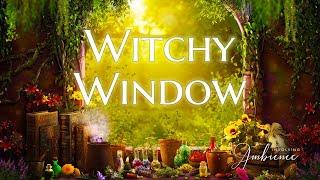 Summer Witchy Window ASMR Ambience ️ Herbal Candles, Healing Potions, Magic in Peaceful Woods