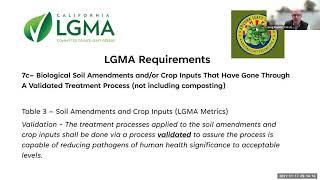 LGMA Webinar:  Validation for Non-Composted Soil Amendments and Crop Inputs