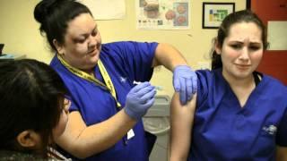 Medical Assistant Student Sharon Gives Her First Injection | Charter College