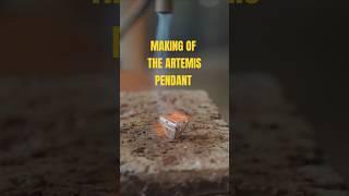 Showing the complex handmade process of making a filigree silver pendant that I called the Artemis