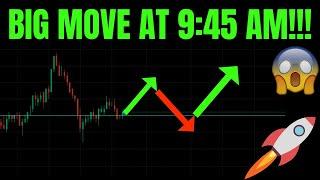  BIG MOVE AT 9:45 AM! TSLA, SPY, NVDA, QQQ, ES, NQ, BTC, META, AMZN, MSFT & GOOG PREDICTIONS!  