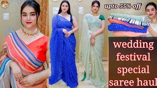 wedding & festival special saree haul || affordable saree haul || pooja choyal