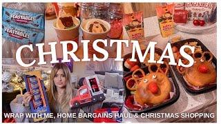 VLOGMAS  wrap with me, Home Bargains & Shein haul + new in Tesco & Asda