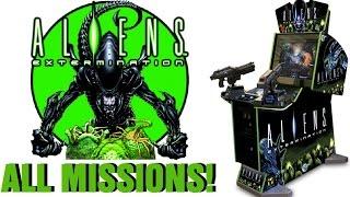 ALIENS: EXTERMINATION Arcade Game ALL 4 MISSIONS COMPLETED!