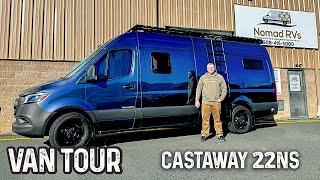 AFFORDABLE New Class B Camper Van 2024 Nomad RVs Castaway 22NS Mercedes Sprinter Luxury