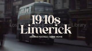 Archive footage of Street Scenes from 1940s, Limerick, Ireland home movie film