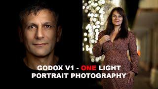 Godox V1 - one light portrait photography tutorial indoor and outdoor