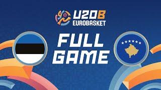 Class. Games 9-16 | Estonia v Kosovo | Full Basketball Game | FIBA U20 EuroBasket 2024 Division B