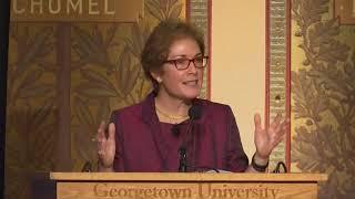 WATCH: Former ambassador to Ukraine Marie Yovanovitch speaks at Georgetown School of Foreign Service