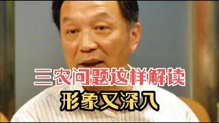 温铁军教授这样解读三农问题形象又深入