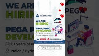 We are hiring a Pega PRPC Developer.