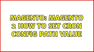 Magento: Magento 2 how to set cron config path value