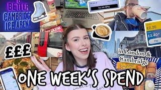 WHAT I SPEND IN A WEEK as a 25 year old in London & Cambridge | food, travel, mortgage, bills