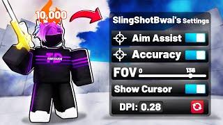 Using the #1 WINSTREAK Player's SETTINGS in Roblox Rivals..