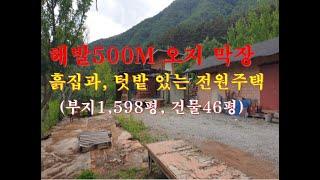 정선부동산 정선토지 "오지막장 해발500M 흙집과 텃밭있는 전원주택매매" 정선농가주택 정선귀농귀촌 정선휴양주택 정선자연인터 /정선대복부동산