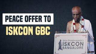 ISKCON Bangalore Extends Peace Offer to ISKCON’s International GBC and ISKCON Mumbai