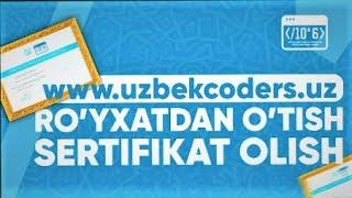 Uzbek Codersda Sertifikat Olish  /  One Million Uzbek Coders