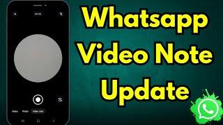 Whatsapp Video Note Update | Whatsapp Video Note Feature | Tamil rek