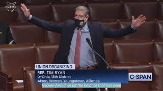 Rep. Tim Ryan Gives Impassioned Floor Speech For Unions