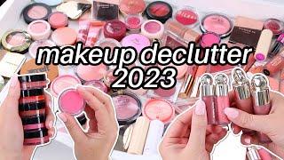 MAKEUP DECLUTTER 2023! My Top BLUSHES + What I Got Rid Of + SWATCHES